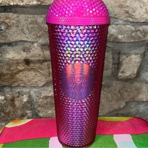 Starbucks Pink Studded Dome Tumbler RARE 24oz Venti Cold Cup w/ Straw NWT